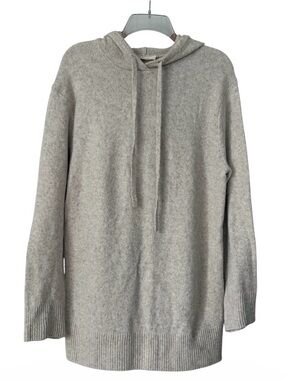 Everlane Cozy Hooded Sweater Tunic wool Alpaca blend Small Oat